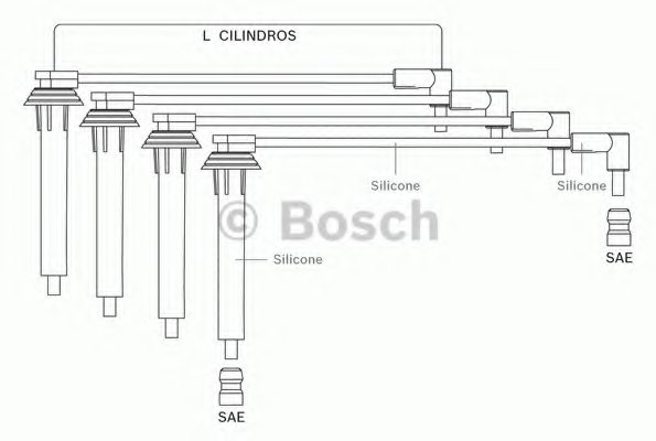 BOSCH F 000 99C 100 Ignition Cable Kit